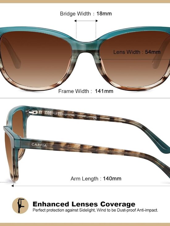Elegant Cat-Eye Acetate Polarized Sunglasses with UV Protection main image 9